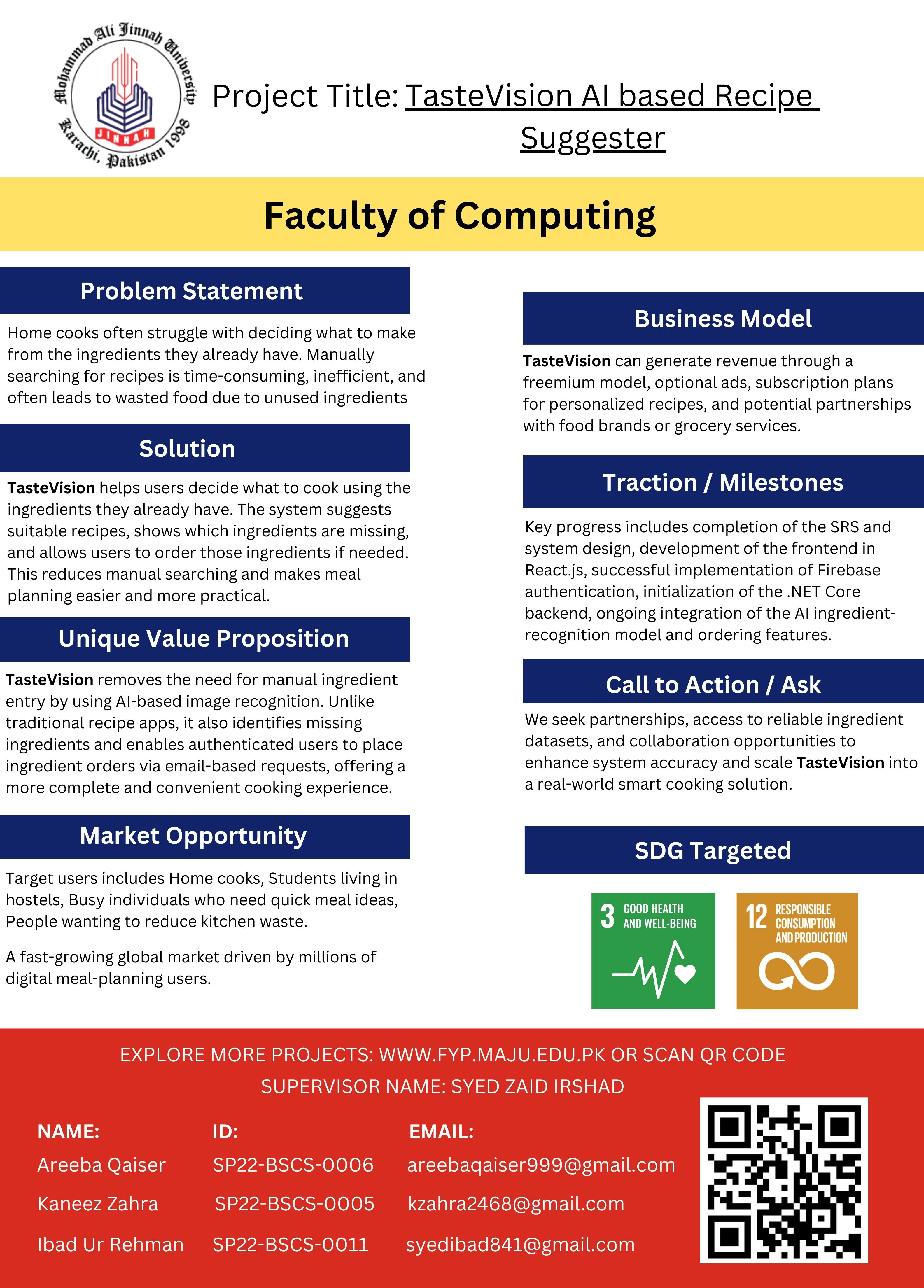 TasteVision AI based Recipe Suggester 